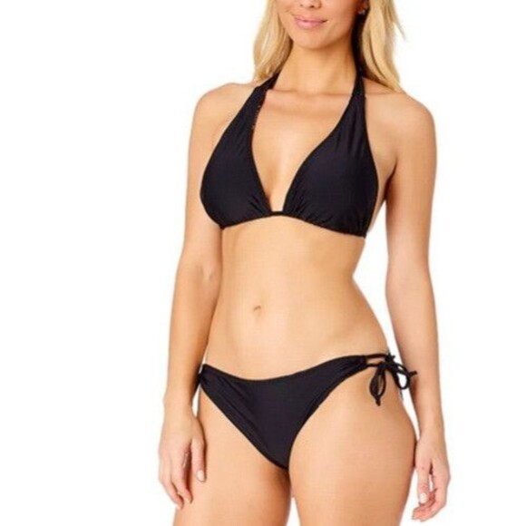 NWT Hurley Women's Reversible Bikini Black Floral Size Medium - Picture 3 of 4